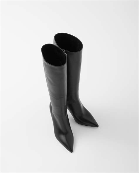 prada napa boot|Black Nappa Leather Boots .